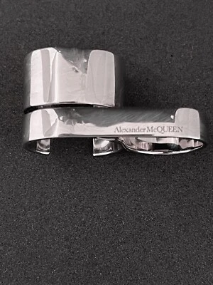 ALEXANDER MCQUEEN  Double Ring in Antique Silver - Image 1 of 4