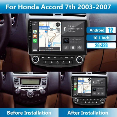Apple CarPlay For Honda Accord 7 2003-2007 Android 13 Car Stereo Radio GPS Wifi - Image 1 of 4