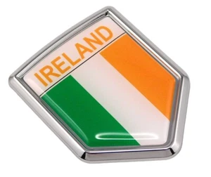 Ireland Decal Irish Flag Car Chrome Emblem Sticker - Bild 1 von 6