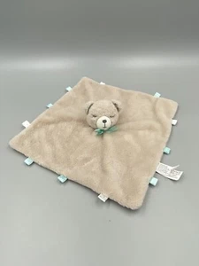 Brauner schlafender Teddybär Plüsch Lovey Rassel Baby Sicherheitsdecke - Bild 1 von 6