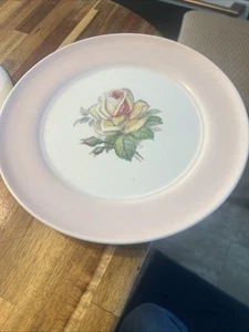 American Limoges Tea Rose Dustitone Rose Dinner Plate Candle Light 10" - Picture 1 of 3