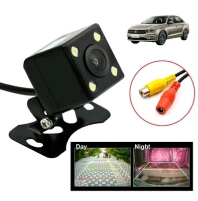 RETROCAMERA CMOS TELECAMERA RETROMARCIA AUTO PARCHEGGIO CAMERA 4 LED - Immagine 1 di 2