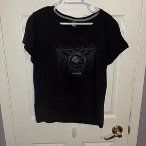 2010 Woman’s Harley Davidson T-shirt Size M (Tag Says XL) Beautiful Condition - Picture 1 of 7