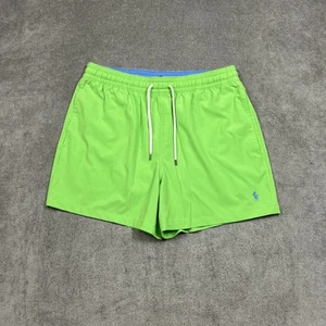 Pantalones Cortos Polo Ralph Lauren Para Hombre XL x 5" Delgados Verde Malla Forrados Bañador Playa - Imagen 1 de 8