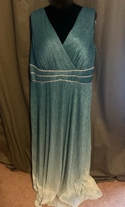 R&M Richards Damen Festkleid Kleid Gr. 20W Übergröße Türkis Neu mit Etikett - Bild 1 von 4