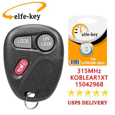 Para GMC Yukon XL 1500 2500 2001 2002 Chevrolet Tahoe Suburban Mando a distancia Llavero 3B Foto 1 de 4