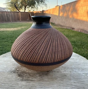 Jarrón de cerámica vintage Steve Dominguez California Studio olla de gres maceta mágica - Imagen 1 de 6