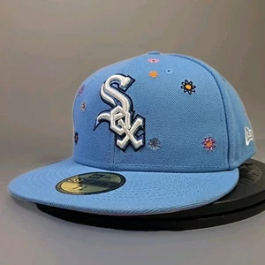 Chicago White Sox Hat Club Cooperstown 59FIFTY Fitted – Sky Blue/Pink – 7 5/8 - Picture 1 of 10