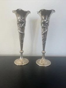 Antike versilberte Vase Drache geriffelt selten Unikat  - Bild 1 von 7