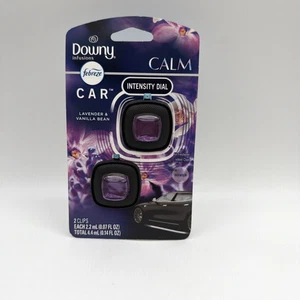 Febreze Car Vent Clip Downy Calm Scent 2 Count 1 Pack - Picture 1 of 4