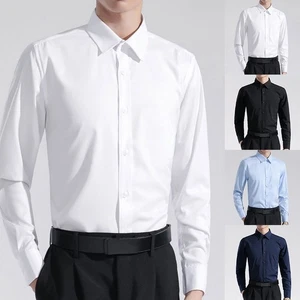 Men's Long Sleeve Shirt for Work or Casual Outings Tailored Fit Design - Picture 1 of 20