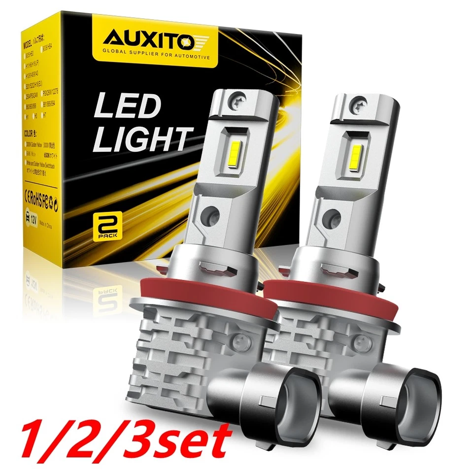 1/2set AUXITO H8 H11 Fog LED Light Headlight Bulb 6500K White High Power Lamp - Image 1 of 1