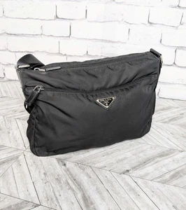 Borsa a tracolla PRADA nylon nero donna uomo unisex OS - Foto 1 di 20