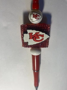 Kansas City Chiefs Fußball Team handgefertigter doppelseitiger Perlenstift - Bild 1 von 1