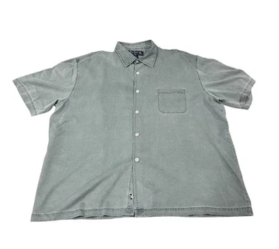 Camisa con botones Nat Nast Originals para hombre XL verde bolsillo en el pecho mezcla de seda NUEVA Foto 1 de 4