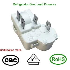 Refrigerator Freezer Compressor PTC Starter Relay, 4 Pins over Load Protector... - Picture 1 of 5