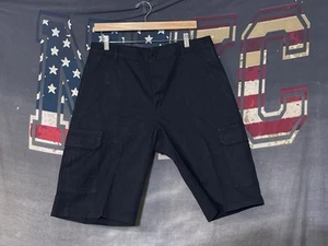 Mens 36 Dickies Black Twill Canvas Shorts Cargo Utility Skater baggy - Picture 1 of 2