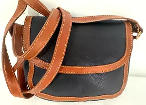 VTG Rowallan Scotland Luxurious Black Brown Handmade Camera Bag Crossbody Purse - Picture 1 of 20
