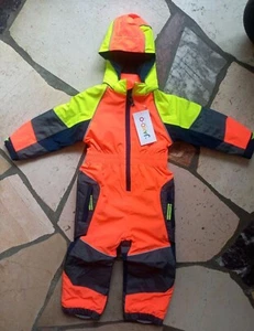 Softshell Overall jako-o neon gelb / orange / Dunkelblau grösse 80/86 neu - Bild 1 von 4