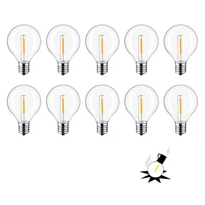 10PCS Lampadine LED di ricambio infrangibili con globo base E12, G40, 1 W, pl... - Immagine 1 di 4