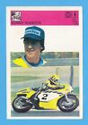 Carte à collectionner moto coureur Kenny Roberts USA World of sport Yougoslavie 1981