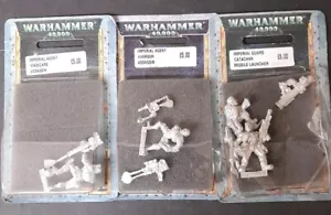 Seltene Warhammer 40K Metall IMPERIAL GUARD und IMPERIAL AGENT, X3 - Bild 1 von 7