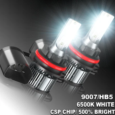 Kit de faros LED 9007 HB5 6500K blanco bombillas altas/bajas aptas para Nissan Sentra 1995-2003 Foto 1 de 4