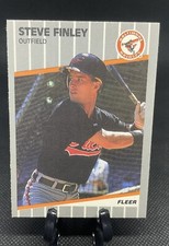 1989 Fleer Update #U3 Steve Finley Rookie - Baltimore Orioles