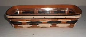 LONGABERGER 2009 KEEPER BASKET BLACK & TAN WITH PROTECTOR - Bild 1 von 4