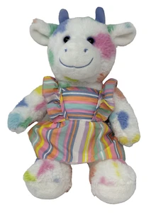 Costruisci un Orso SPLATTER MUCCA 15" Peluche Pastello Macchie Arcobaleno Colorato Peluche - Foto 1 di 9