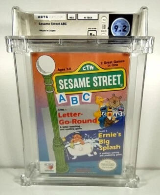 Sesame Street ABC New Nintendo NES Factory Sealed WATA Grade 9.2 B+ Mint Rare - Image 1 of 4