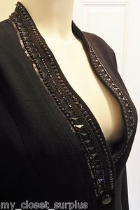Neu mit Etikett $ 229 schwarzer Damenblazer Anzugmantel JNY Jones New York Perlen Größe 10 Medium - Bild 1 von 6