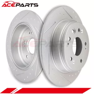 REAR BRAKE DISC ROTORS FOR 2002 2003 2004 HONDA CR-V SOLID & SLOTTED - Picture 1 of 12
