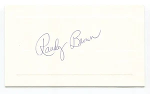 Randy Brown Signed Card Autograph MLB Baseball Roger Harris Collection - Picture 1 of 2