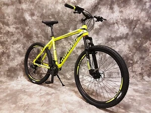 26 Zoll ALU MTB Gefedert 21-Gg. Shimano Schaltung-Scheibenbremsen NEU 2667-Gelb - Bild 1 von 13