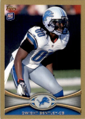 2012 Topps Gold #318 Dwight Bentley LIONS 1268/2012 - Image 1 of 2