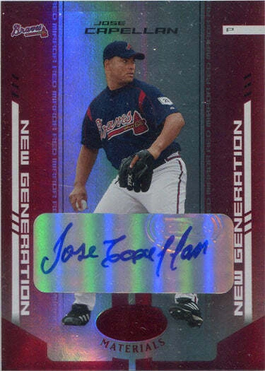Leaf Certified Baseball 2002 Mirror Red Autograph Card 245 Jose Capellan 050/100 - Image 1 of 1