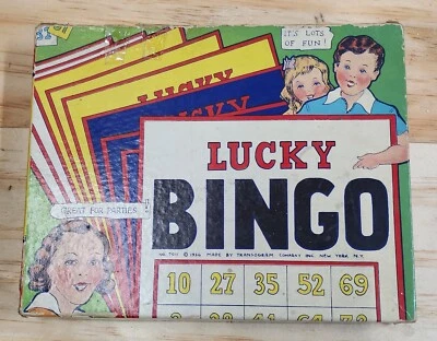 Lucky Bingo vintage game with original box - Image 1 of 4