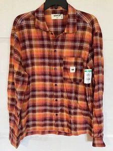 CATERPILLAR BUTTON DOWN SHIRT LS MENS SIZE S SMALL RED PLAID NWOT - Picture 1 of 3
