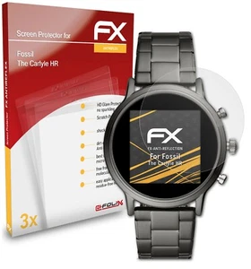 atFoliX 3x Film Protection d'écran pour Fossil The Carlyle HR mat&antichoc - Photo 1 sur 9