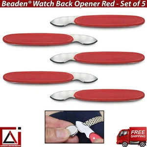 Beaden® Watch Back Opener Red For Battery Change And Repair Tool Kit Set of 5 CE - Picture 1 of 7