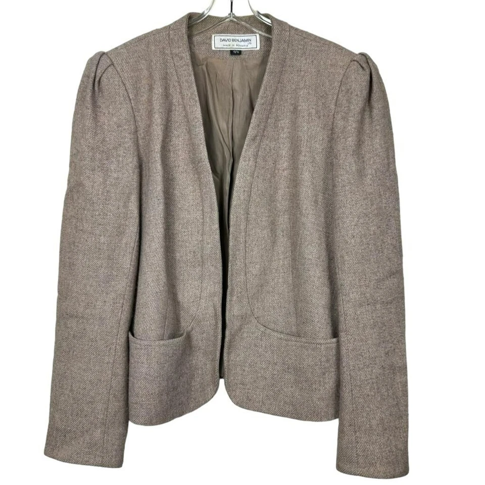 David Benjamin Women’s Beige Jacket Blazer Size 13/14 - Image 1 of 4
