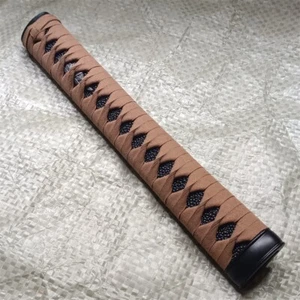 Tsuka Hilt Alloy Fuchi Kashira Leather Ito F Japanese Katana Sword Handle Parts - Picture 1 of 10