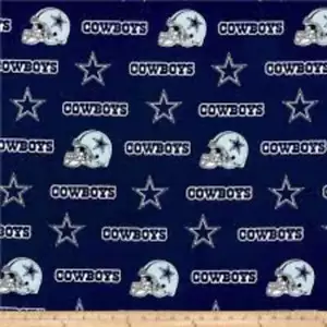 Handmade Valance or Curtain Panel Cowboys Solid Blue - Picture 1 of 8