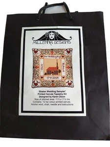 Shaker Wedding Sampler Tapestry kit Millennis Designs Karen Dixon Sealed - Picture 1 of 5