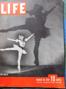LIFE MAGAZINE Mar 20 1944 The Ballet Tule Lake Lepke Gladys Davis Tom Dewey - Picture 1 of 2