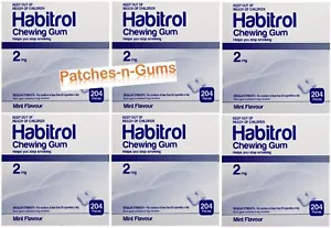 Habitrol 2mg Mint Nicotine Gum. 6 Bulk Boxes of 204 (1224 Pieces) Expiry 08/2026 - Picture 1 of 6
