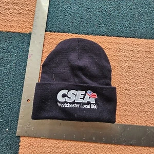Bayside ~ CSEA Westchester Local 860 Knit Winter Beanie Cap Blue X3a - Picture 1 of 7