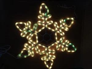 Vintage New in Box 18” Rope Light Snowflake Outdoor Christmas Decoration  #2 - Picture 1 of 4