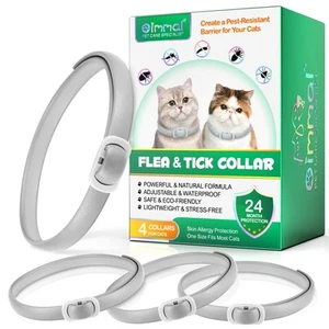 Collare Antiparassitario Gatti 4 Pz Protezione 24 Mesi Collare Antipulci Zecche - Foto 1 di 12